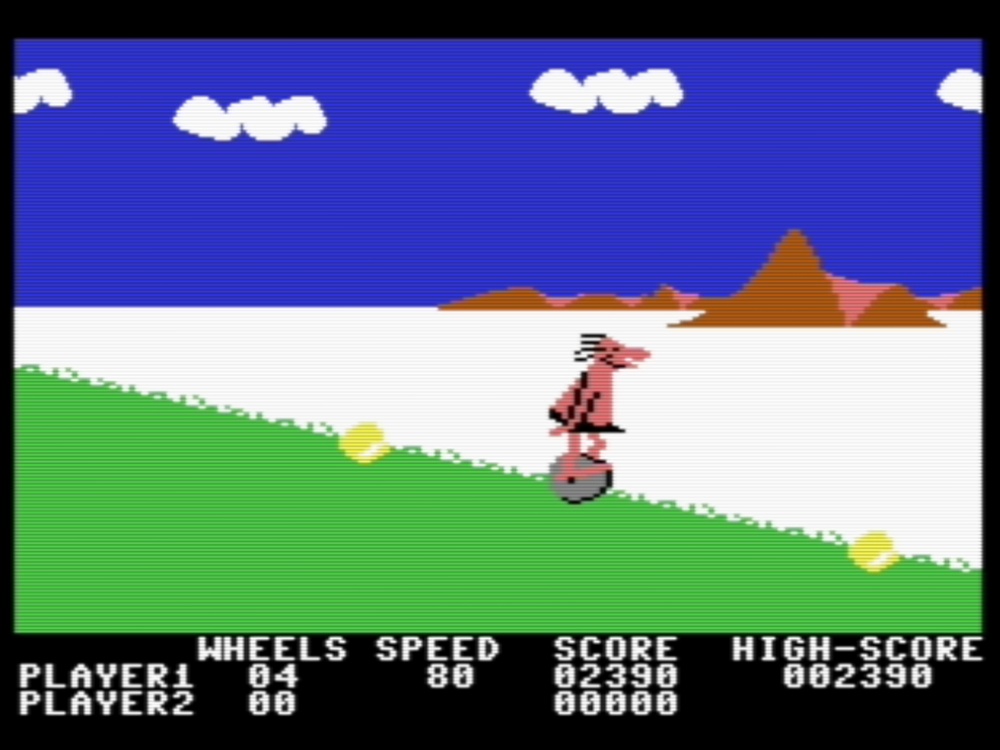Gameplay of B.C.'s Quest for Tires for Commodore 64